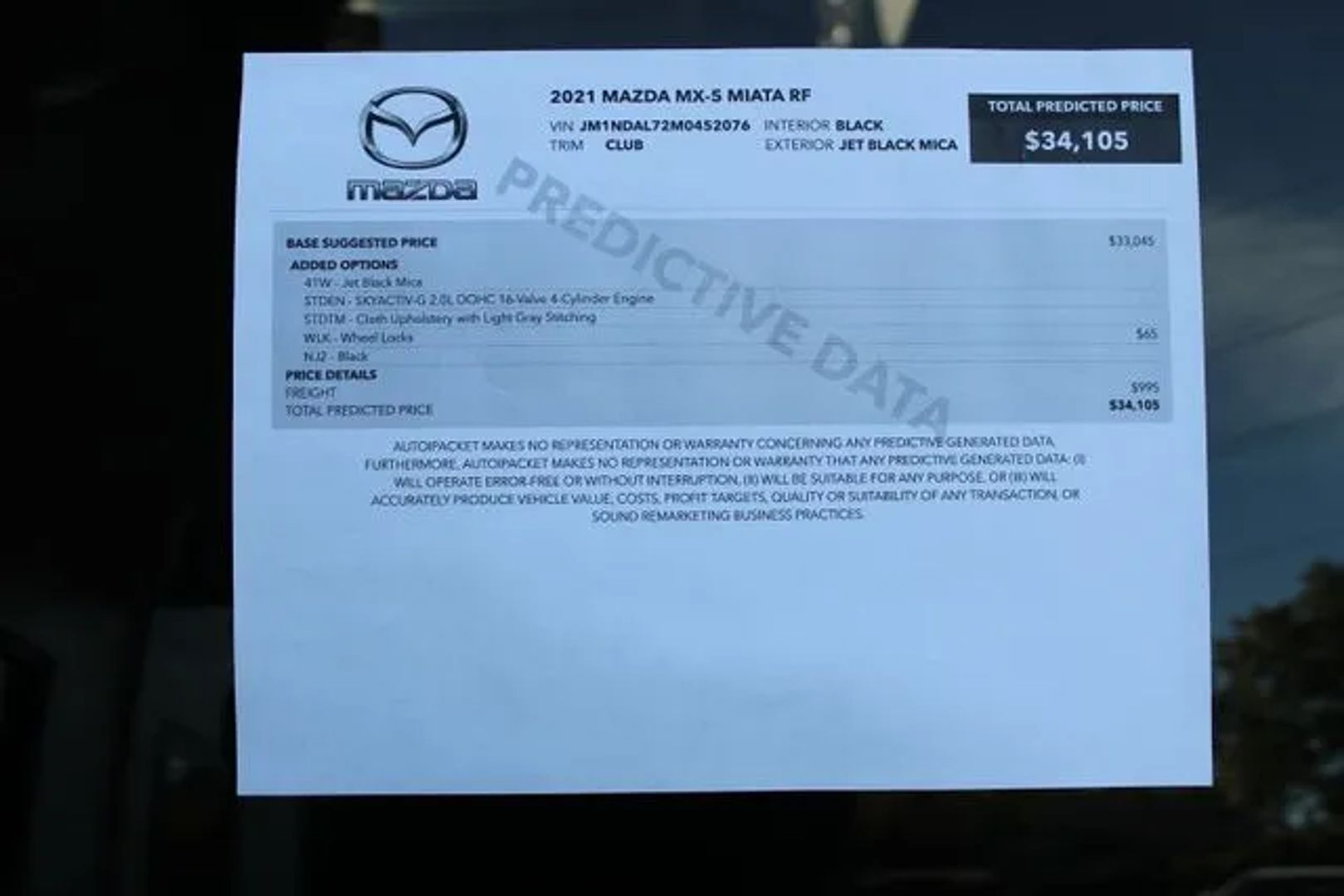 mazda mx-5 miata rf 2021 JM1NDAL72M0452076 image mazda mx-5 miata rf 2021 JM1NDAL72M0452076 image